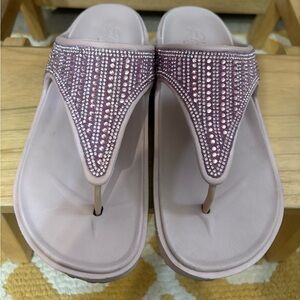 Skechers Pink Rhinestone Women's Sandals